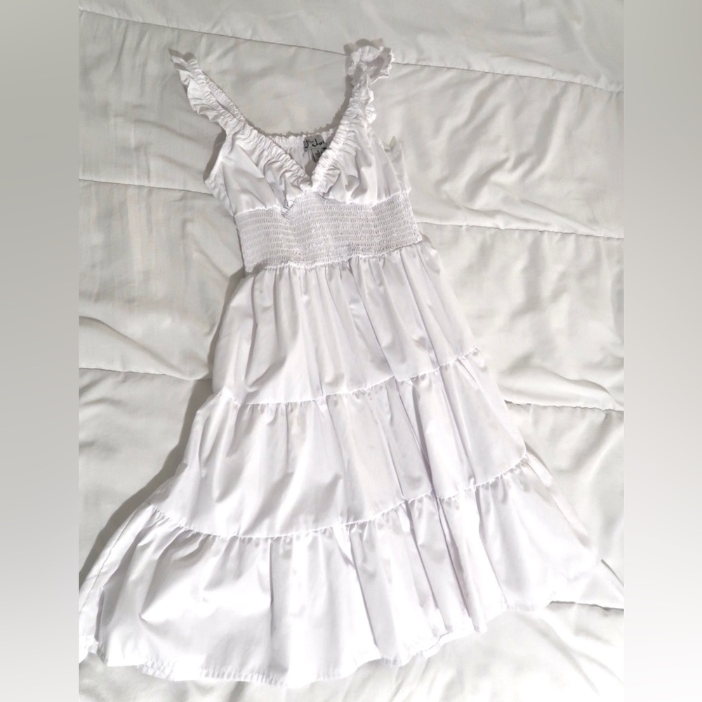 White baby doll dress